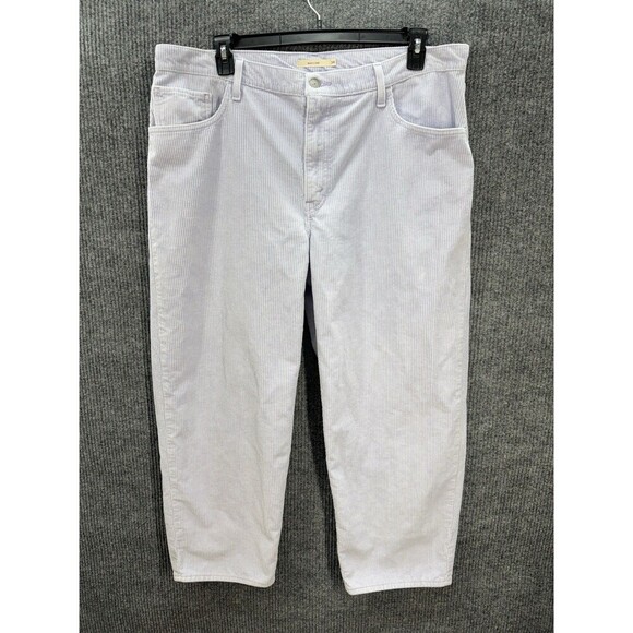 Levis Corduroy Baggy Dad Pants Womens 34 Lilac Purple Jeans Relaxed Y2K Retro - Picture 2 of 15